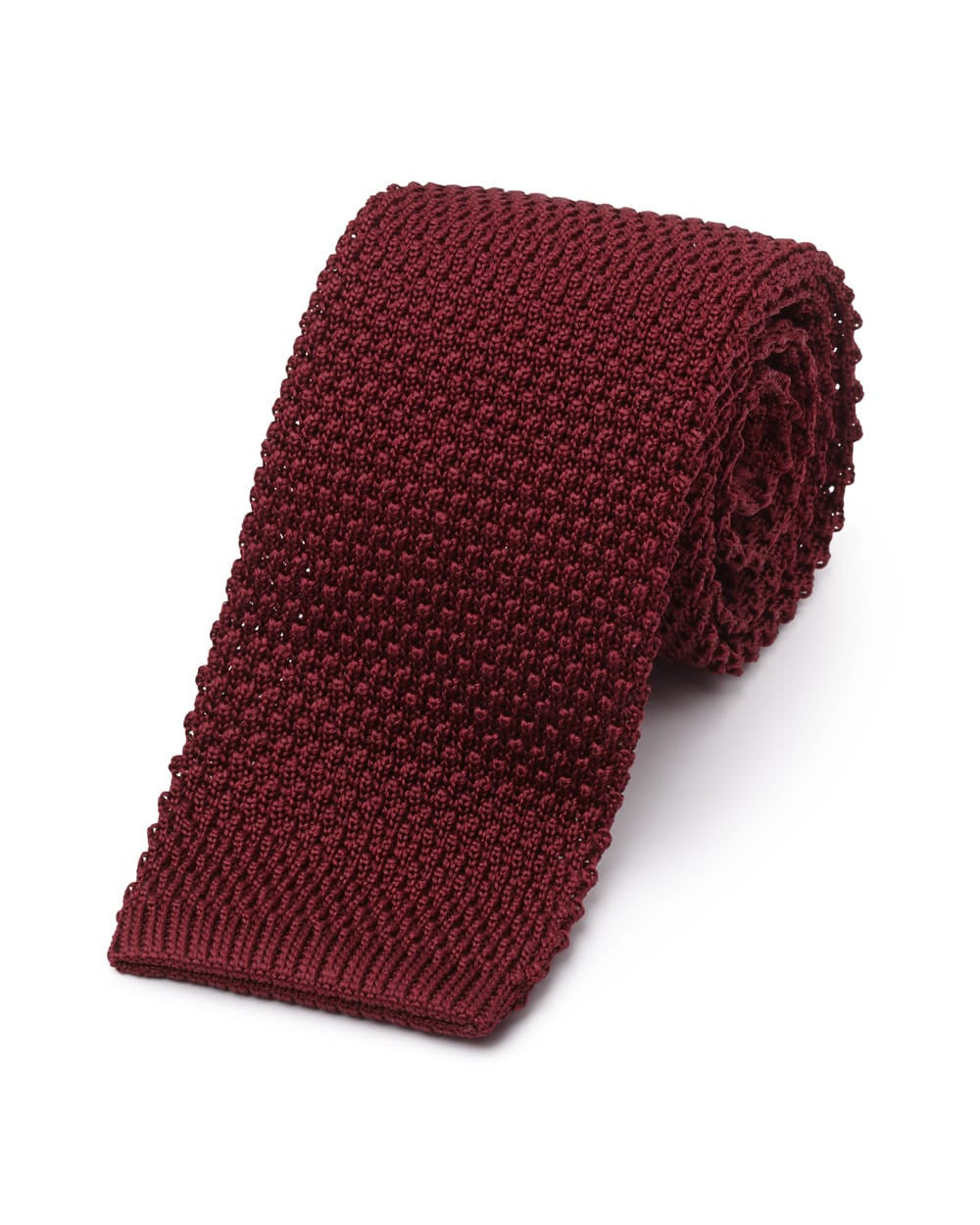 Silk knitted Tie - Maroon - once a day