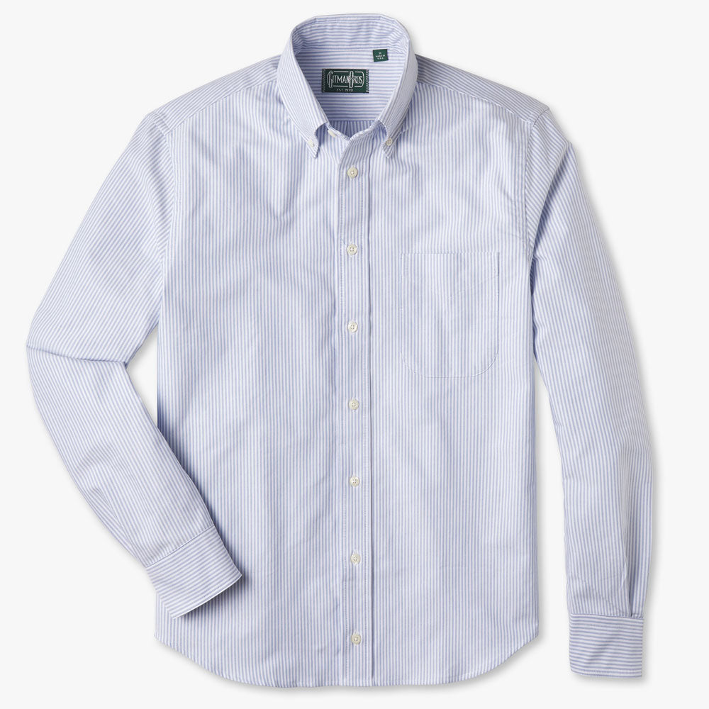 Gitman Bros. Blue Stripe Oxford Weekend Shirt