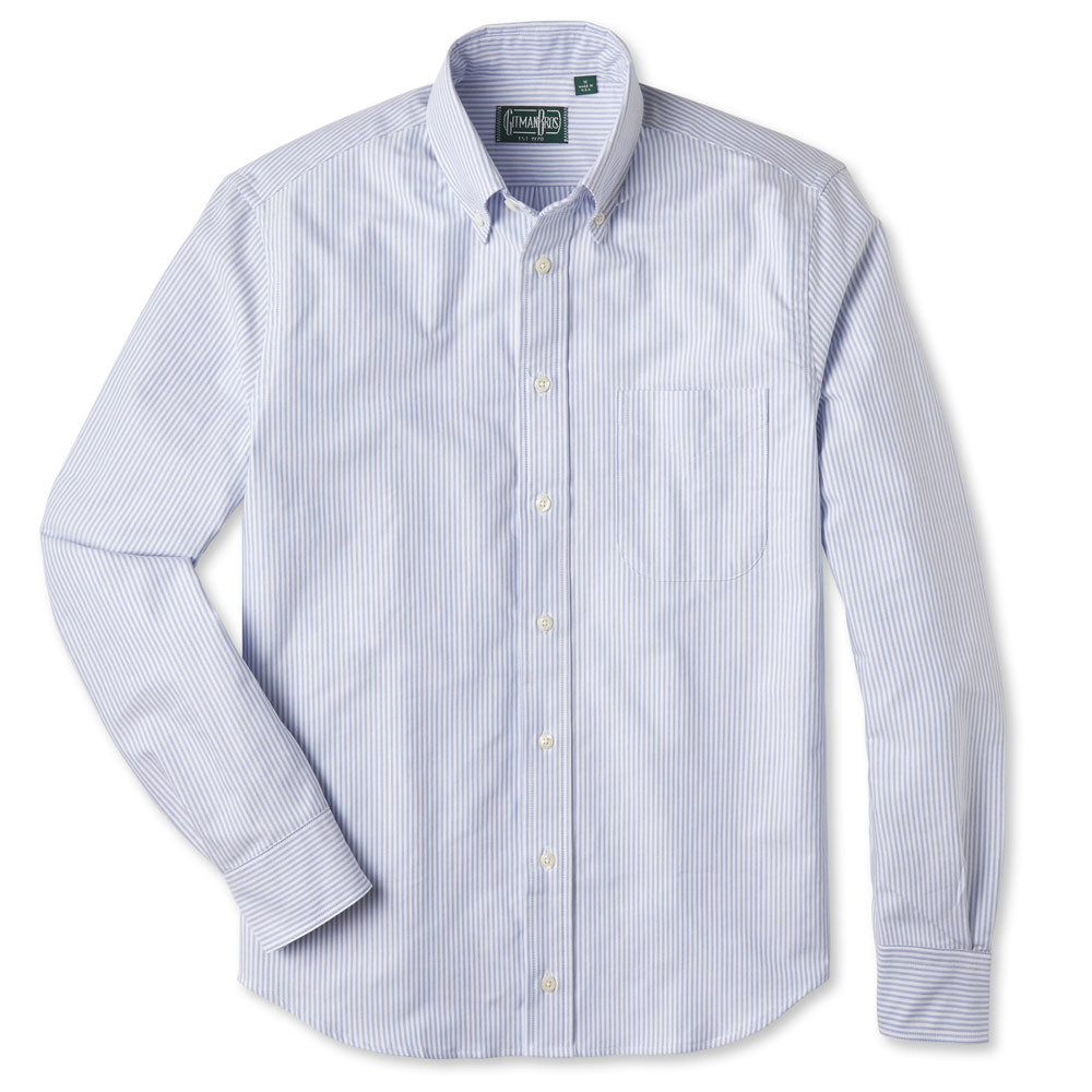 Gitman Bros. Blue Stripe Oxford Weekend Shirt